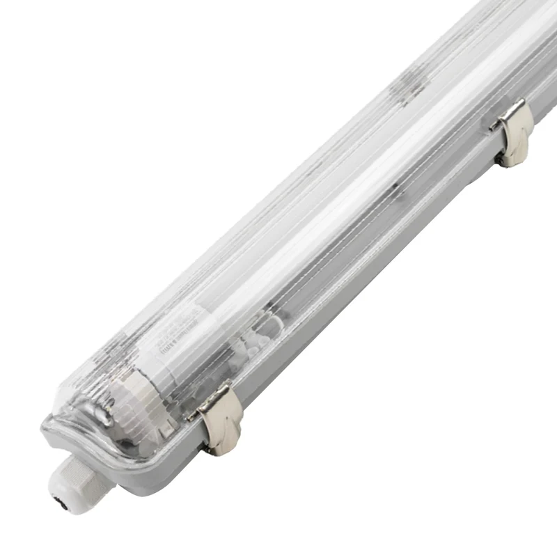 LED Wannenleuchte mit 1x 22W LED-Röhren T8, 150cm, 4000K, IP65, IK08