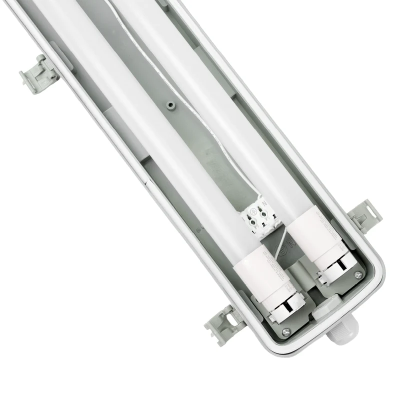 LED Wannenleuchte mit 2x 22W LED-Röhren T8, 150cm, 4000K, IP65, IK08