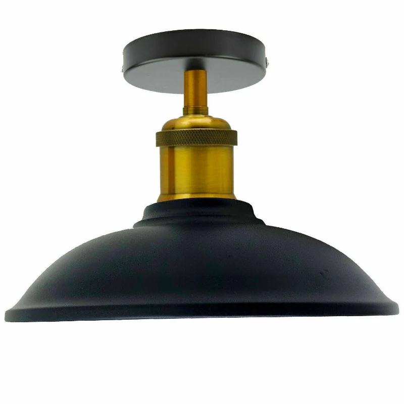 Schwarz Deckenleuchte Ø 24cm Deckenlampe Mit E27 Fassung ~1564