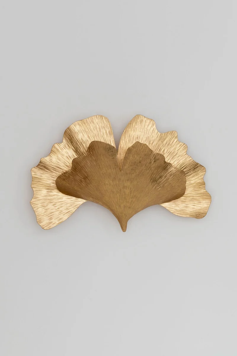 Wandleuchte Ginkgo Uno 2-flammig gehämmert Rund 38x12cm