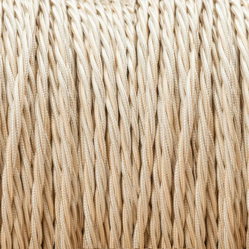 3-Adriges Vintage Gewebekabel Geflochten, Mehrfarbig~1551