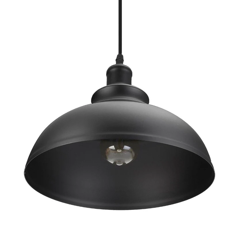 Industrielle schwarze Pendelleuchte im Vintage-Design ~1550