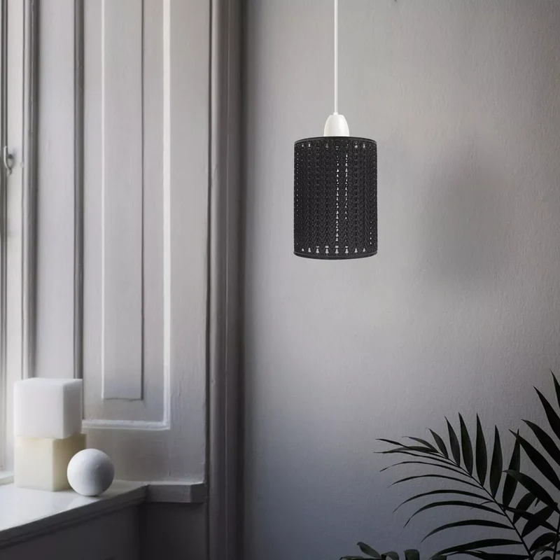 Elegante Retro Lichtschirme Industriedecke in Schwarz Metall Lampenkäfig~1381