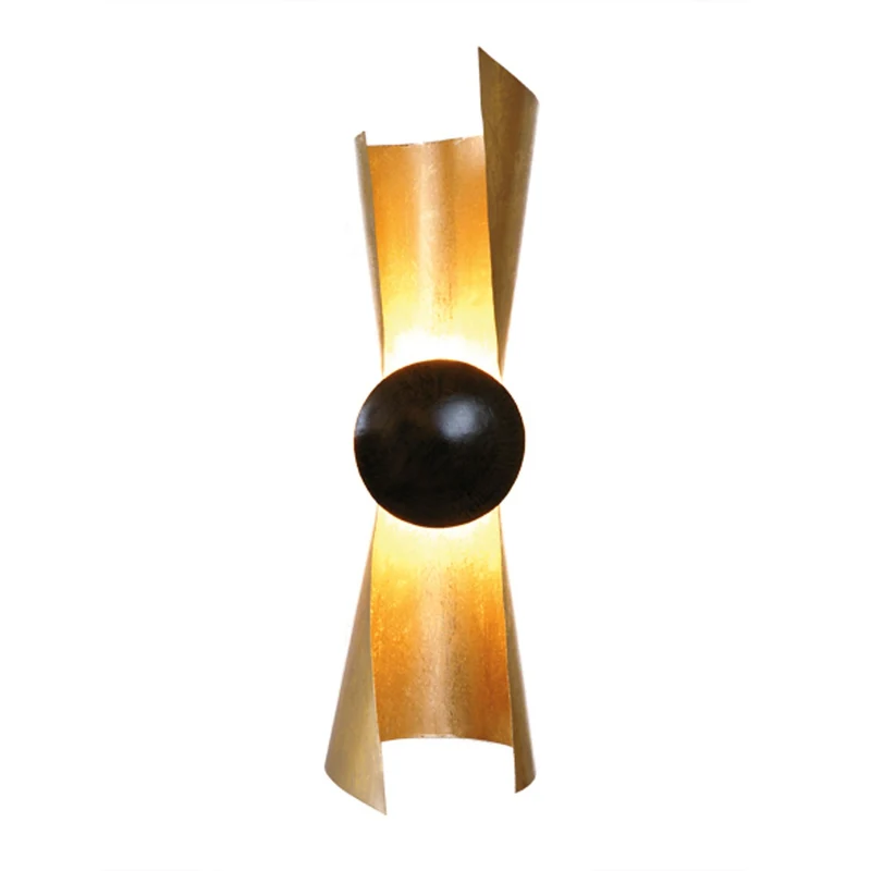 Wandleuchte Pianeta 2-flammig Rund 15x18cm Gold