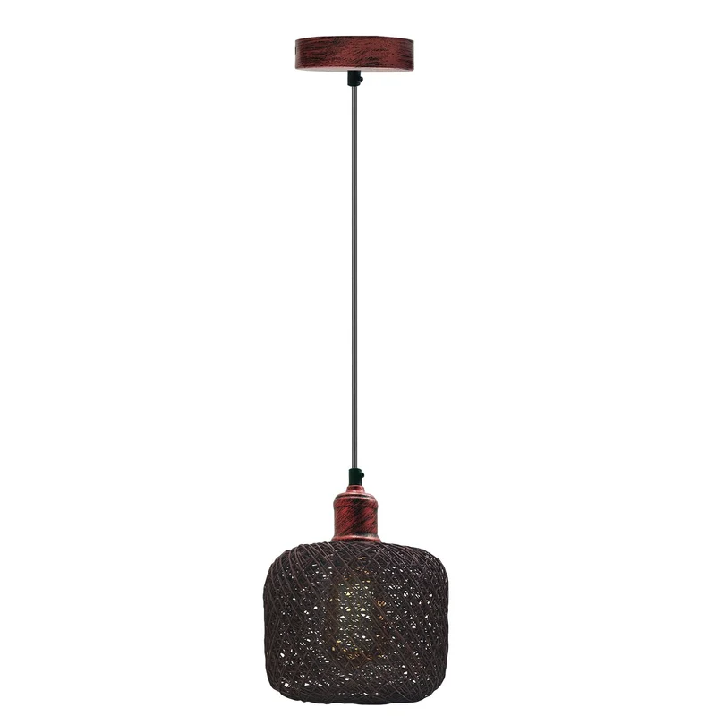 Industrielle Vintage Deckenlampe – Retro E27 Pendelleuchte mit Käfig-Design Kronleuchter~1506
