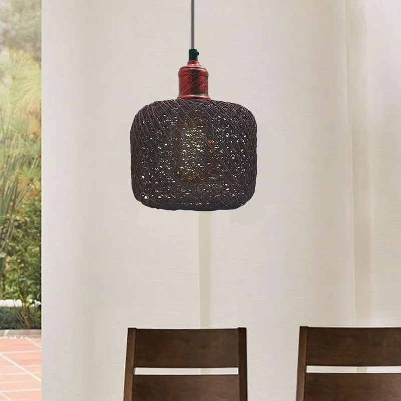 Industrielle Vintage Deckenlampe – Retro E27 Pendelleuchte mit Käfig-Design Kronleuchter~1506