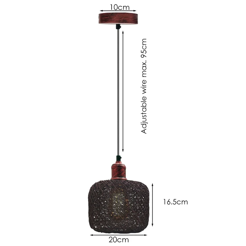 Industrielle Vintage Deckenlampe – Retro E27 Pendelleuchte mit Käfig-Design Kronleuchter~1506