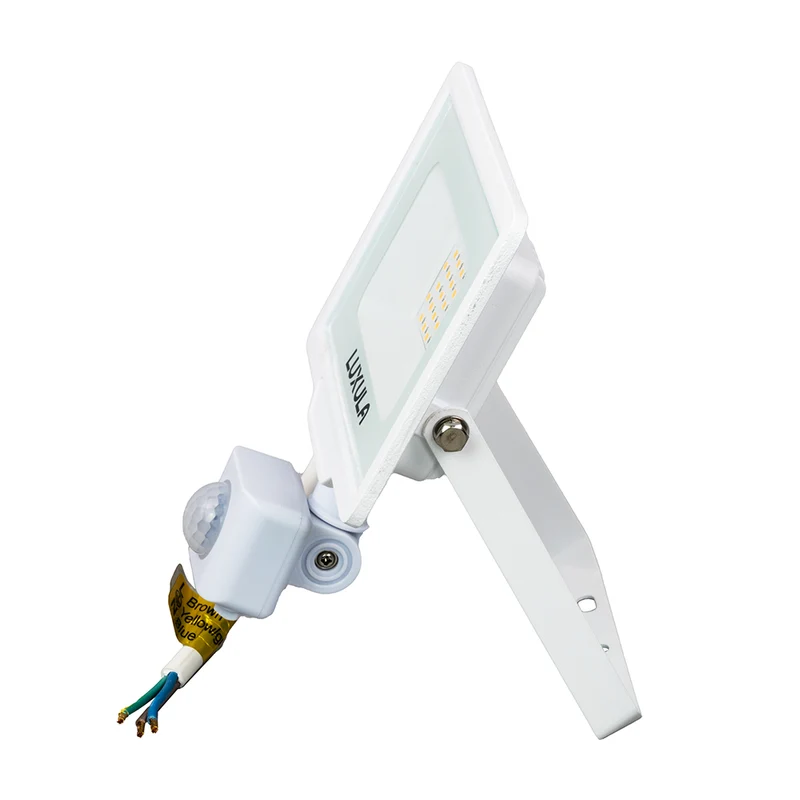 LED-Fluter mit Bewegungsmelder, 20 W, 4000 K (neutralweiß), 2000 lm, weiß, IP65