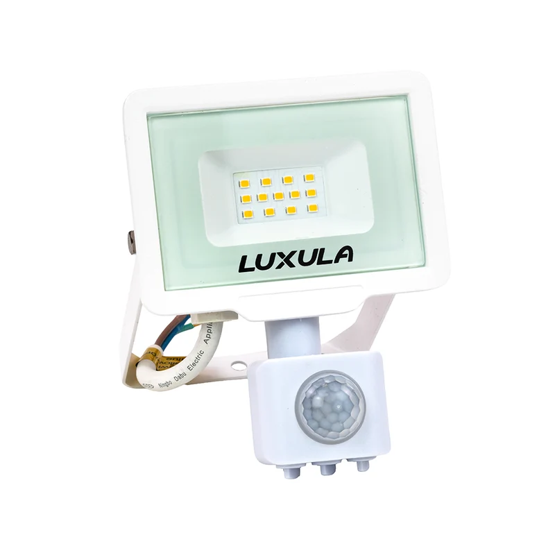 LED-Fluter mit Bewegungsmelder, 10 W, 4000 K (neutralweiß), 1000 lm, weiß, IP65