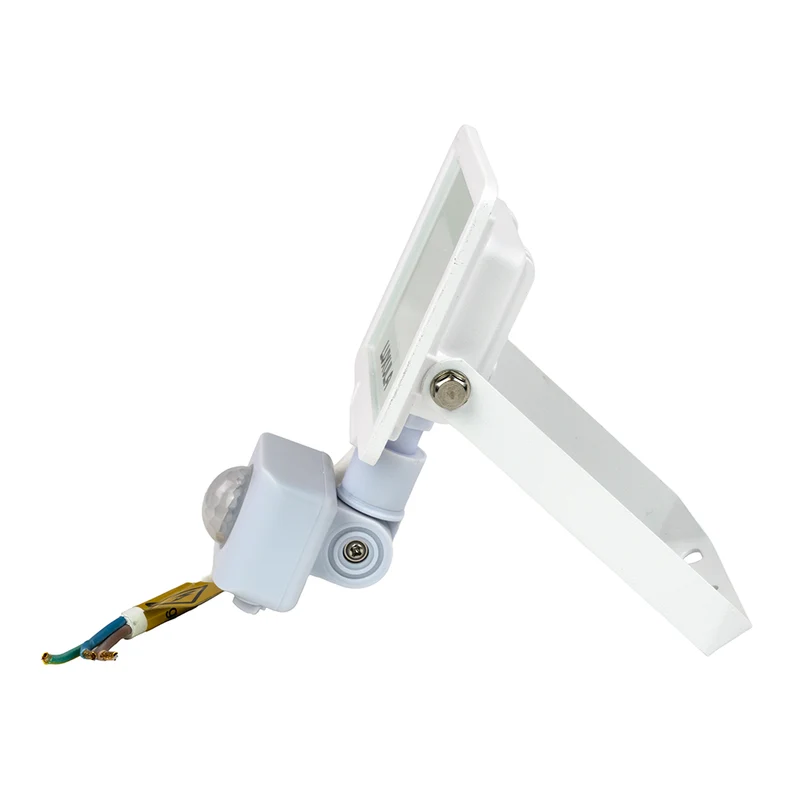 LED-Fluter mit Bewegungsmelder, 10 W, 4000 K (neutralweiß), 1000 lm, weiß, IP65