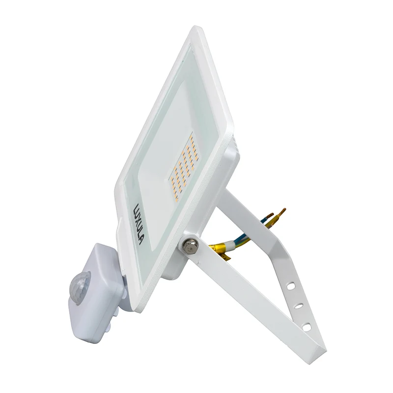 LED-Fluter mit Bewegungsmelder, 30 W, 3000 K (warmweiß), 3000 lm, weiß, IP65