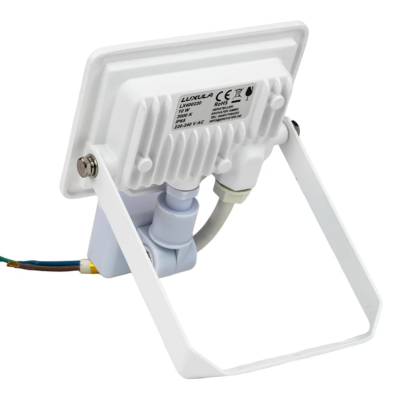LED-Fluter mit Bewegungsmelder, 10 W, 3000 K (warmweiß), 1000 lm, weiß, IP65