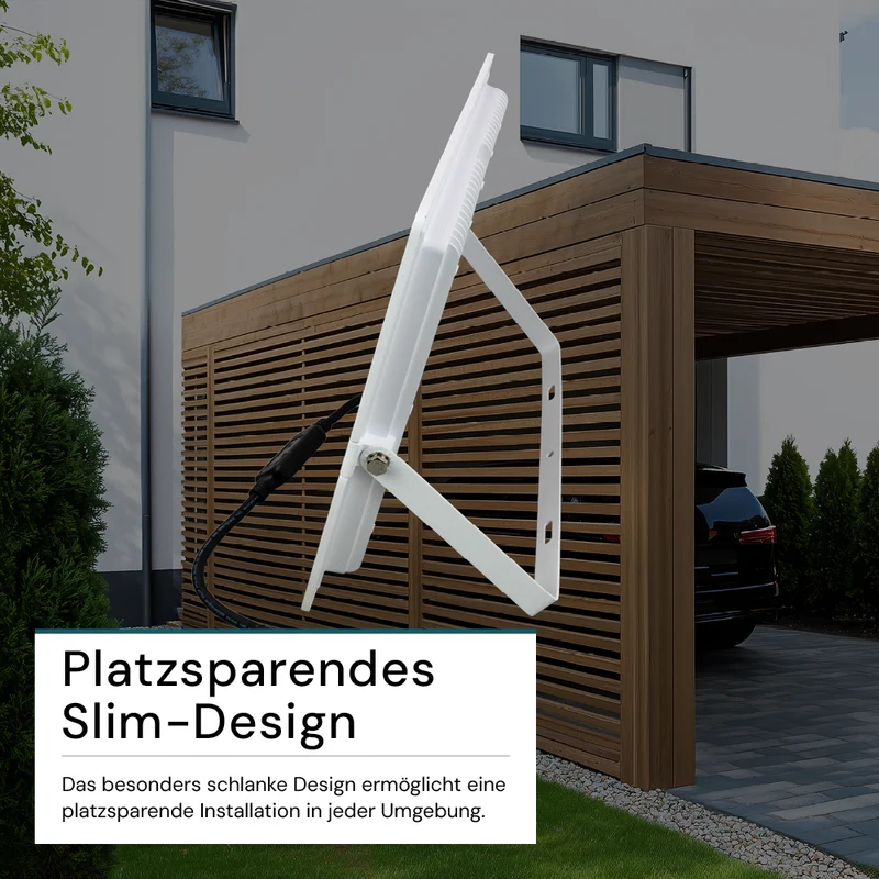 LED-Fluter, 300 W, 4000 K (neutralweiß), 30000 lm, weiß, IP65