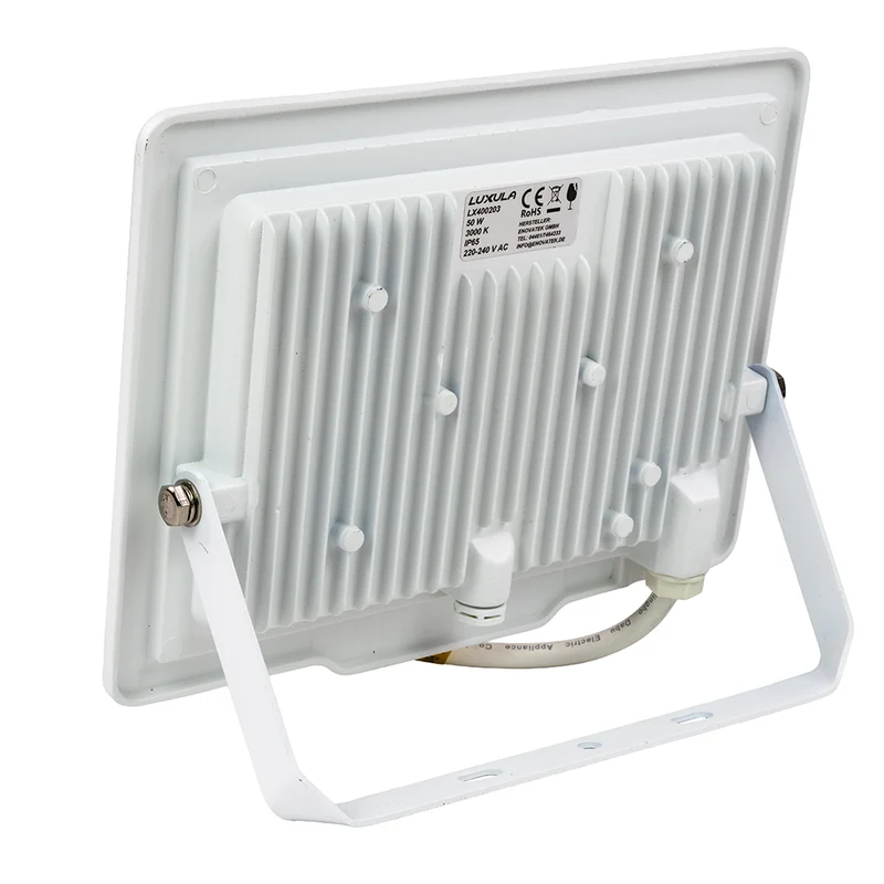 LED-Fluter, 50 W, 4000 K (neutralweiß), 5000 lm, weiß, IP65