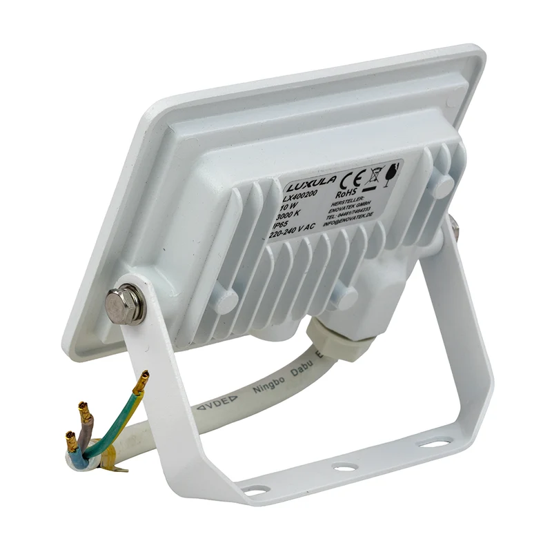 LED-Fluter, 10 W, 4000 K (neutralweiß), 1000 lm, weiß, IP65