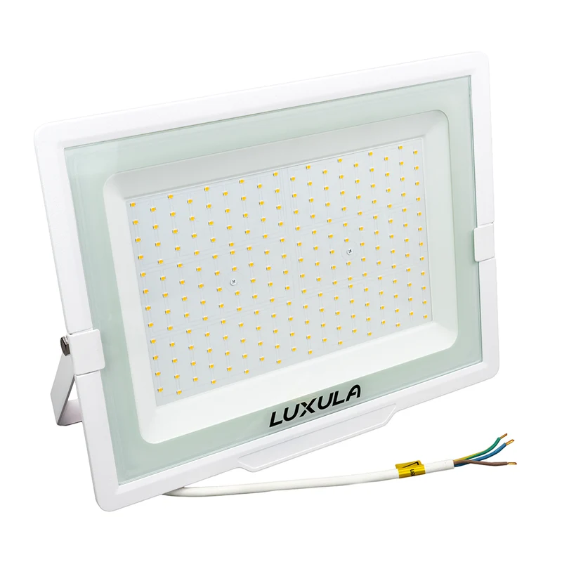 LED-Fluter, 200 W, 3000 K (warmweiß), 20000 lm, weiß, IP65