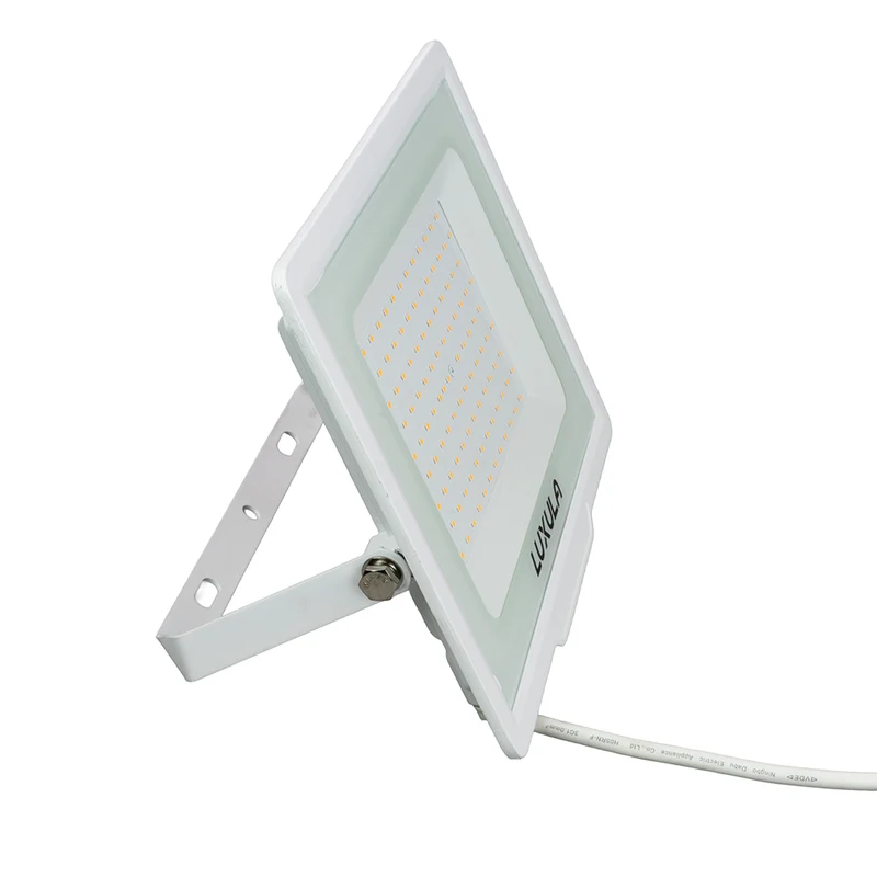 LED-Fluter, 100 W, 3000 K (warmweiß), 10000 lm, weiß, IP65