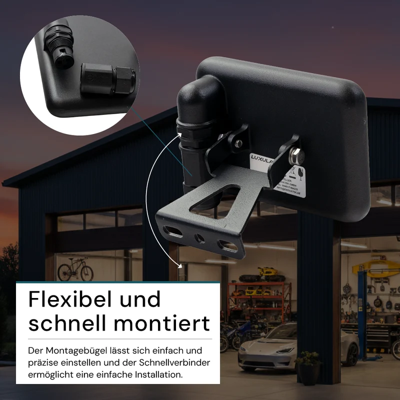 LED-Fluter mit Schnellverbinder, 10 W, 4000 K (neutralweiß), 950 lm, schwarz, IP65