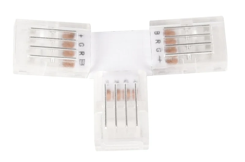 LED-Streifen Verbinder, T-förmig, 4 polig, für 10 mm RGB LED-Streifen geeignet