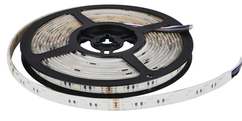 LED-Streifen, RGB und kaltweißes Licht, 5 Meter Länge, IP54, 60LED/m, 24 V, 10 mm