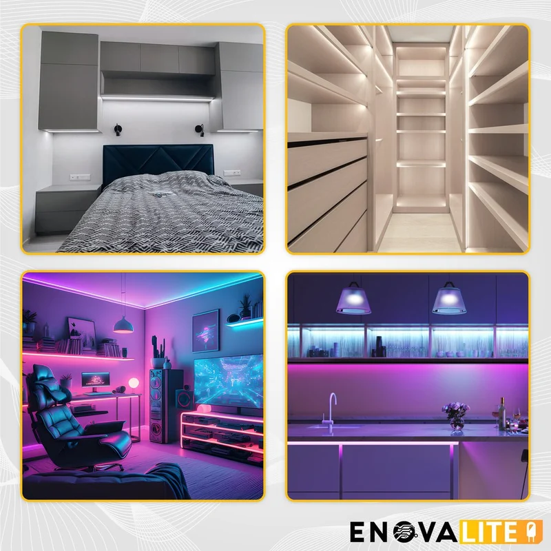 LED-Streifen, RGB und kaltweißes Licht, 5 Meter Länge, IP54, 60LED/m, 24 V, 10 mm