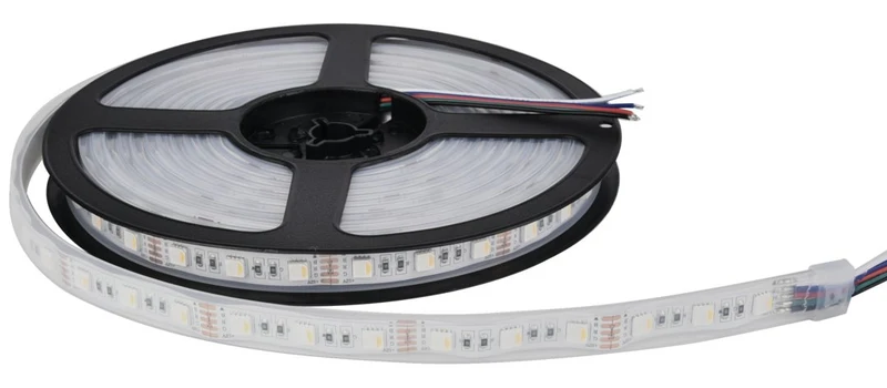 LED-Streifen, RGB und warmweißes Licht, 5 Meter Länge, IP65, 60LED/m, 12 V, 10 mm