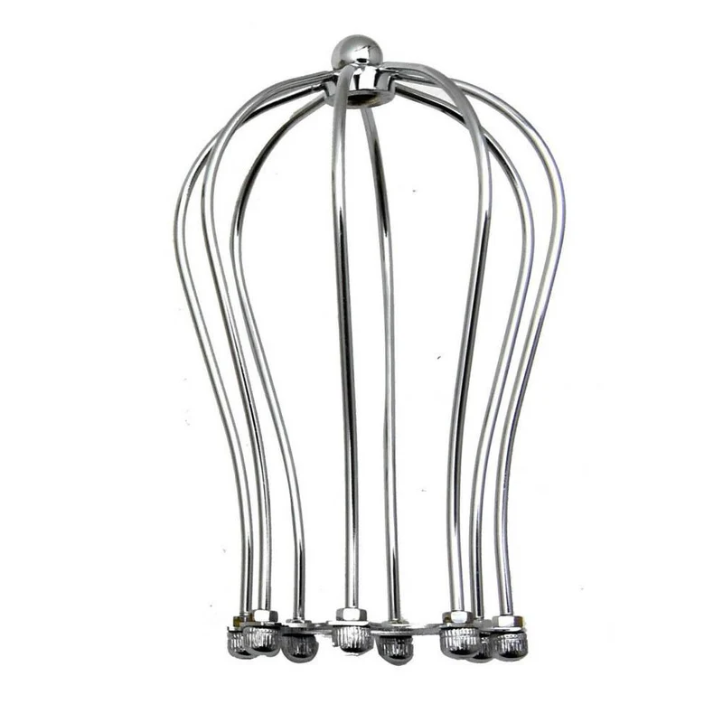 Chrom Vintage Lampenschirm Ballon Industrial Light Metal Cage~1265
