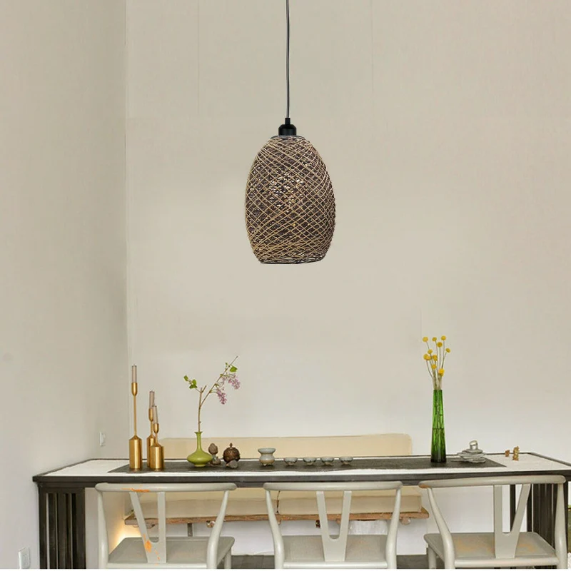 Rattan Lampe hängend:Natur-Flair für dein Heim~1364