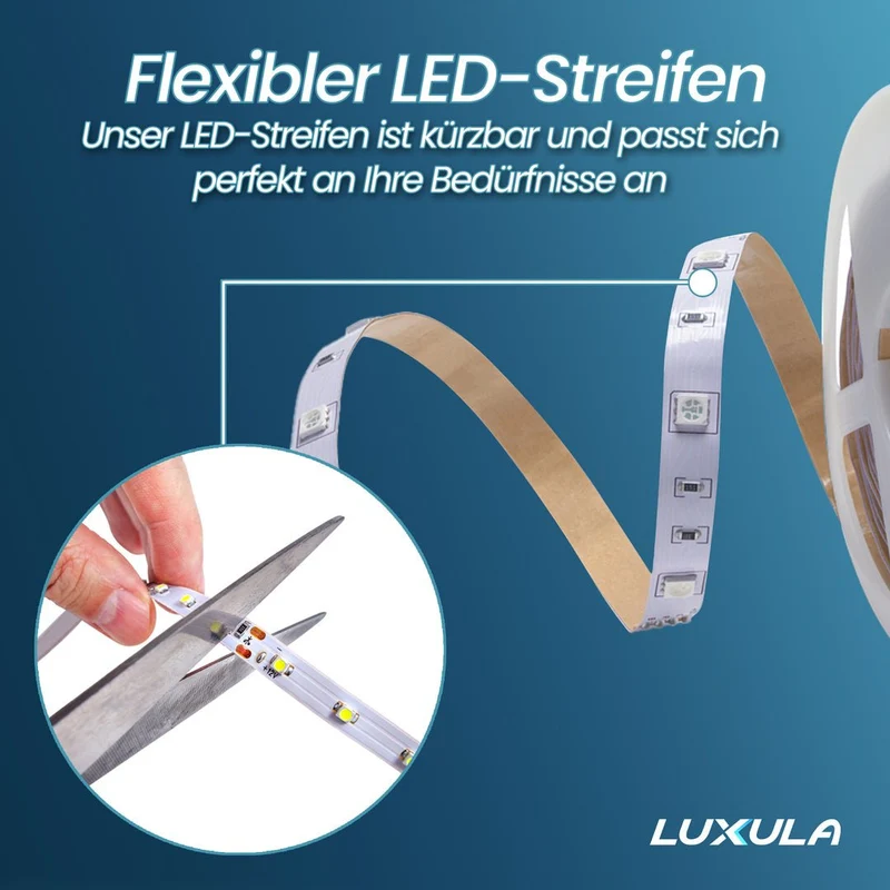 LED-Streifen, 5 m Länge, 4500 K neutralweißes Licht, 120 LED/m, 24 V, 8 mm