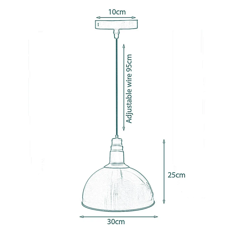 Pendelleuchte Gelbmessing | Kuppelschirm | E27 | 95 cm~1361