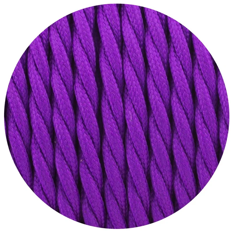 3x0,75 mm,verdrilltes Elektrokabel,violett,Stoffkabel~1199