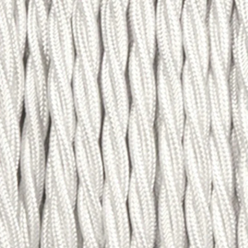 Ledsone Textilkabel 3-adrig Weiß Gedreht Stoffkabel ~1196