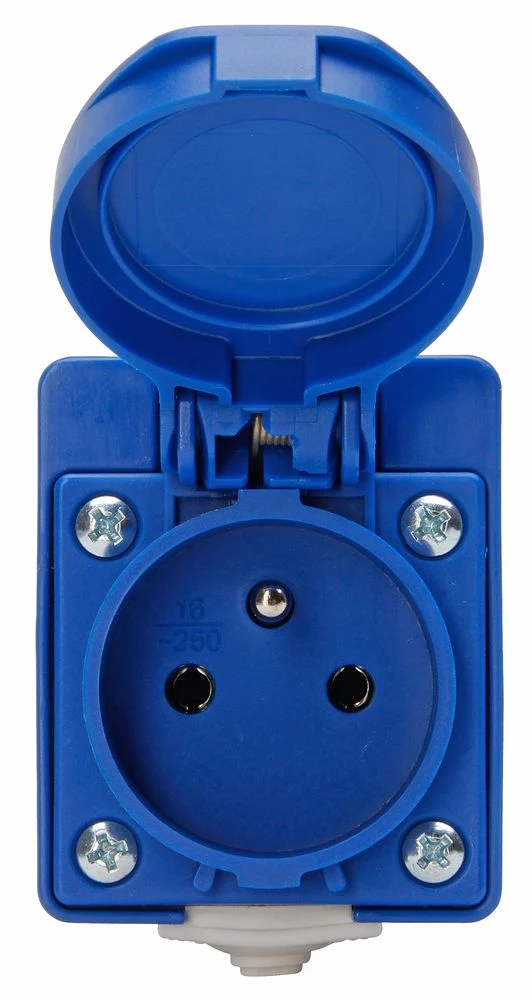 CEE-Steckdose, MSK, IP44, blau