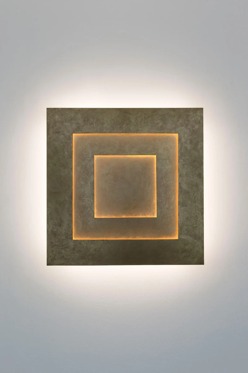 LED-Wandleuchte Masaccio Quadrato dimmbar 80x6cm Gold