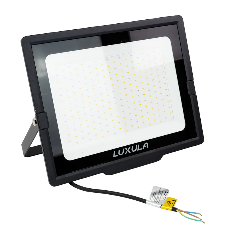LED-Fluter, 200 W, 3000 K (warmweiß), 20000 lm, schwarz, IP65