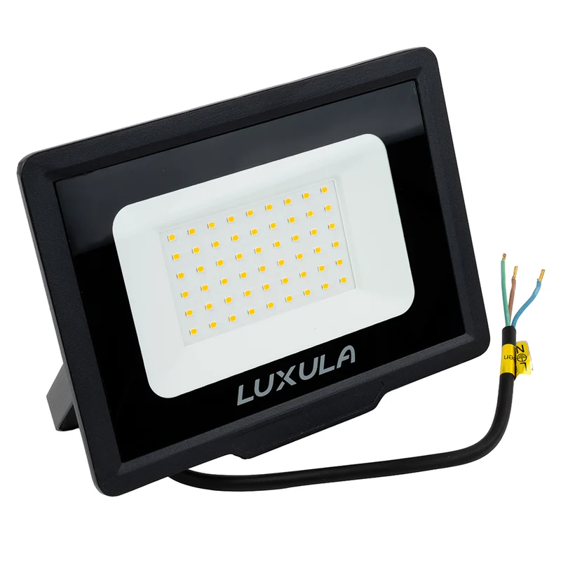 LED-Fluter, 50 W, 3000 K (warmweiß), 5000 lm, schwarz, IP65