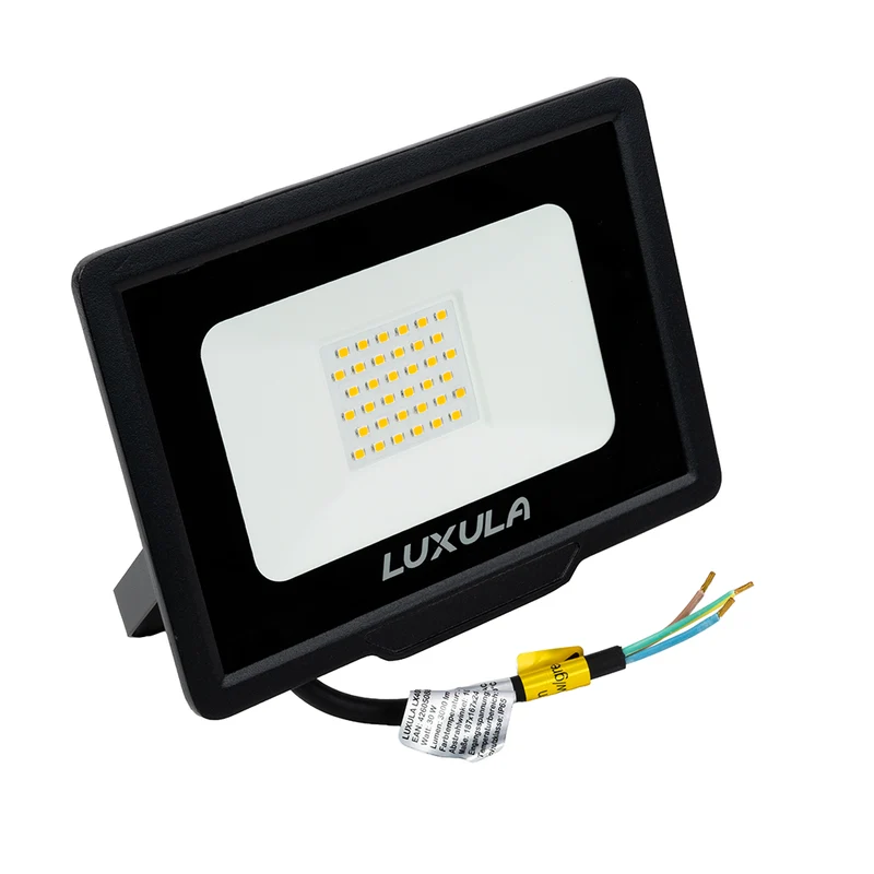 LED-Fluter, 30 W, 3000 K (warmweiß), 3000 lm, schwarz, IP65
