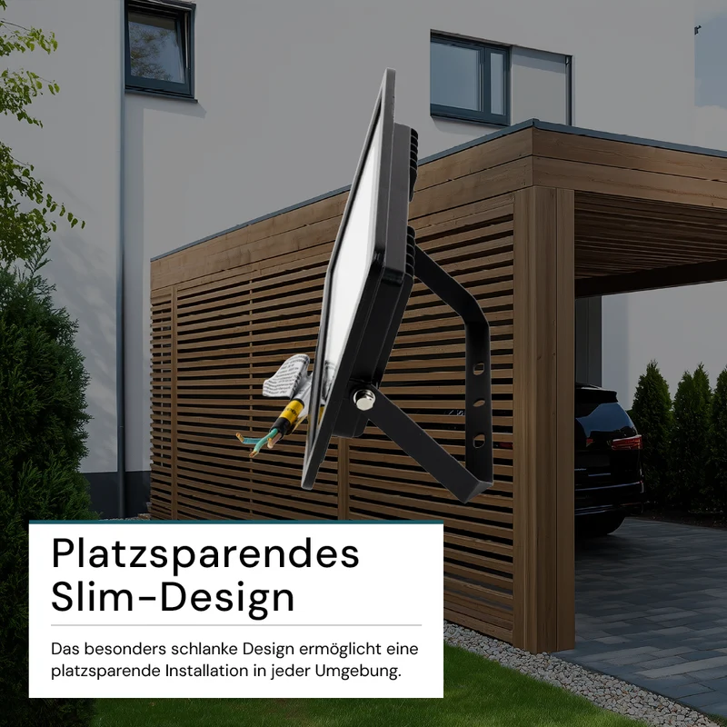 LED-Fluter, 30 W, 3000 K (warmweiß), 3000 lm, schwarz, IP65
