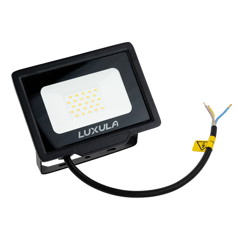 LED-Fluter, 20 W, 3000 K (warmweiß), 2000 lm, schwarz, IP65