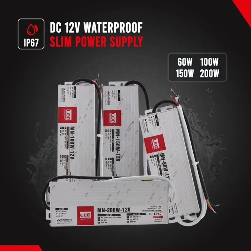 LED transformator 12v | 8,33A |100W |IP67~1314