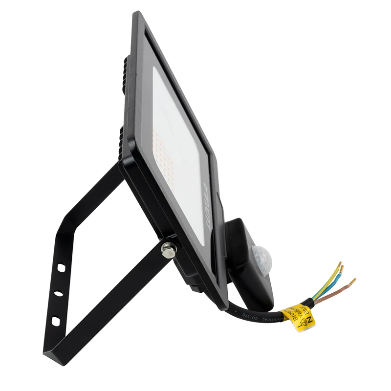 LED-Fluter mit Bewegungsmelder, 30 W, 4000 K (neutralweiß), 3000 lm, schwarz, IP65