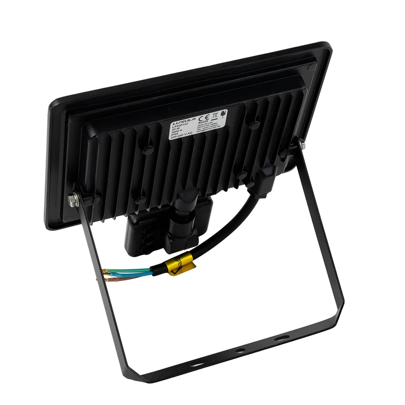 LED-Fluter mit Bewegungsmelder, 30 W, 4000 K (neutralweiß), 3000 lm, schwarz, IP65