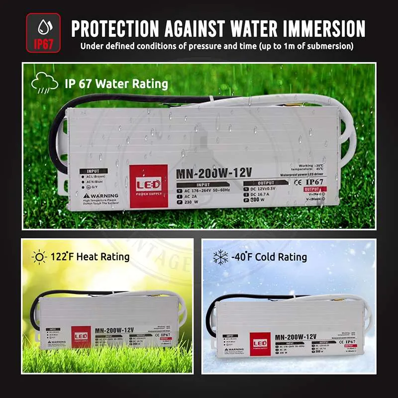 DC 12V LED trafo Netzteil treiber IP67 Wasserdicht ~1313