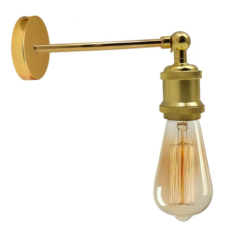 Vintage Wandleuchte Innen Verstellbar Wandlampe Metall E27 ~1309