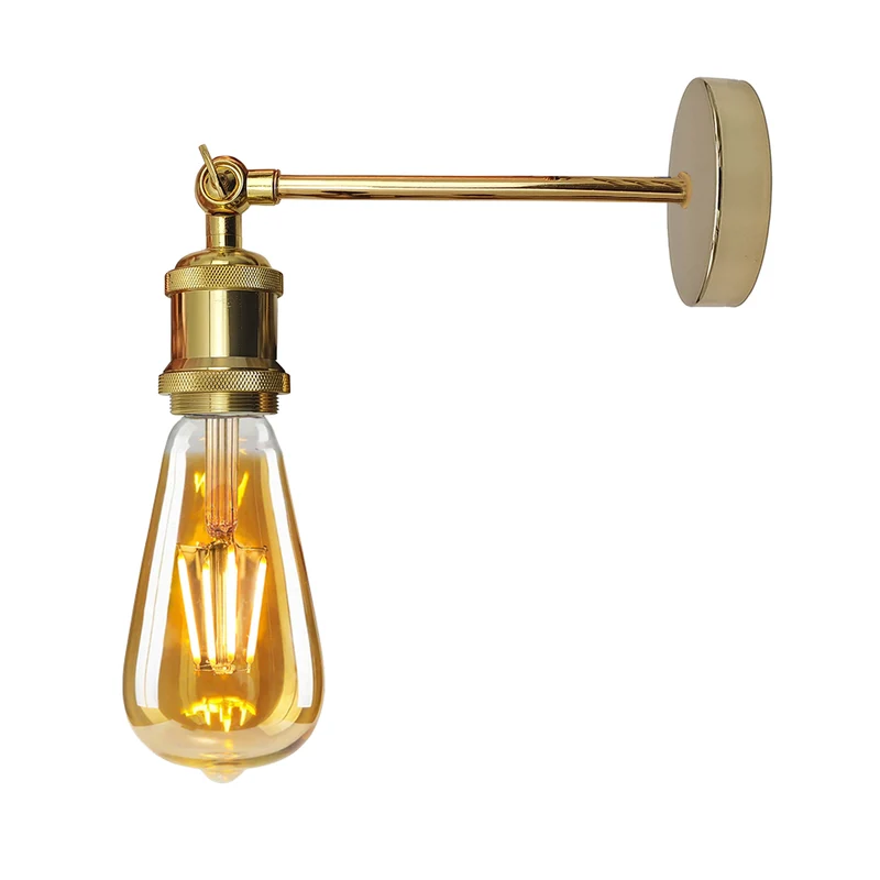 Vintage Wandleuchte Innen Verstellbar Wandlampe Metall E27 ~1309
