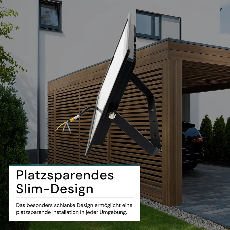 LED-Fluter, 200 W, 4000 K (neutralweiß), 20000 lm, schwarz, IP65