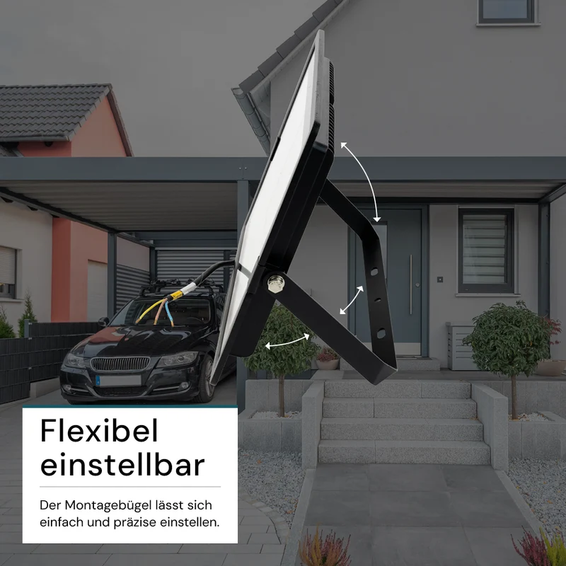 LED-Fluter, 200 W, 4000 K (neutralweiß), 20000 lm, schwarz, IP65