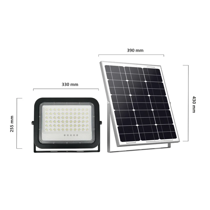 Solarstrahler PRO, LED-Fluter, Solar mit Akku, 30 W PV, 3800 lm, 6500K, IP65, Aludruckguss
