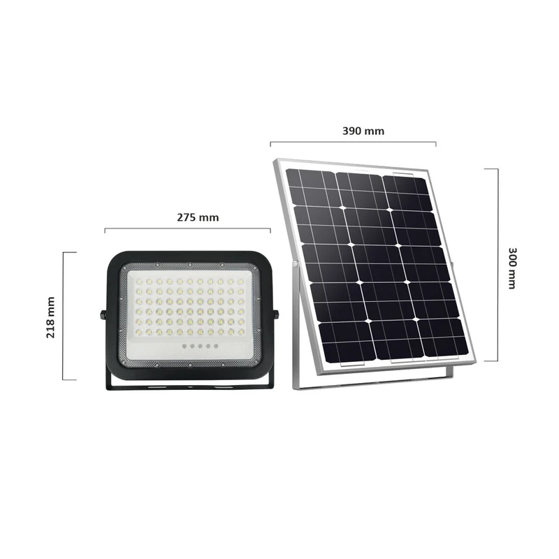 Solarstrahler PRO, LED-Fluter, Solar mit Akku, 20 W PV, 2600 lm, 6500K, IP65, Aludruckguss