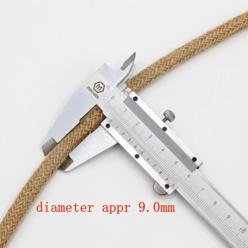 Hanf Textilkabel 3-adrig Lampenkabel Natur Hanfseil Stoffkabel ~1135